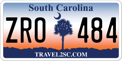 SC license plate ZRO484