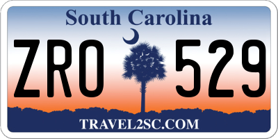 SC license plate ZRO529