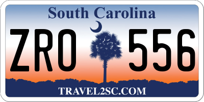 SC license plate ZRO556
