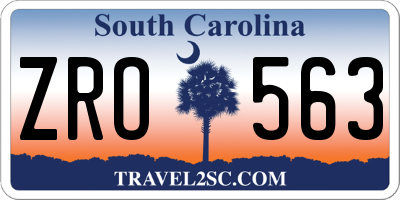 SC license plate ZRO563