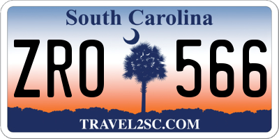 SC license plate ZRO566