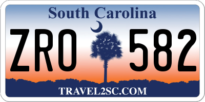 SC license plate ZRO582