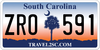 SC license plate ZRO591