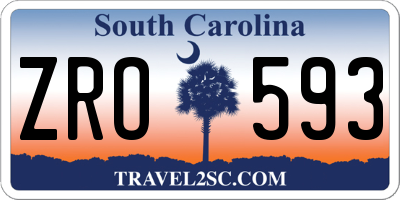 SC license plate ZRO593
