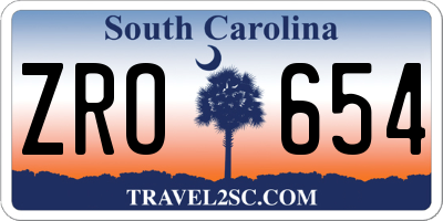 SC license plate ZRO654
