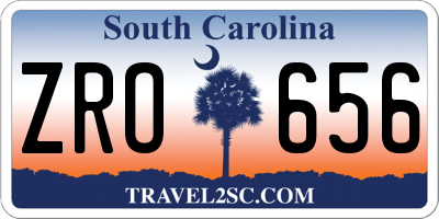 SC license plate ZRO656