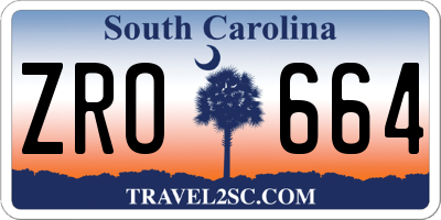 SC license plate ZRO664