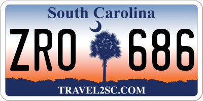 SC license plate ZRO686