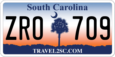 SC license plate ZRO709