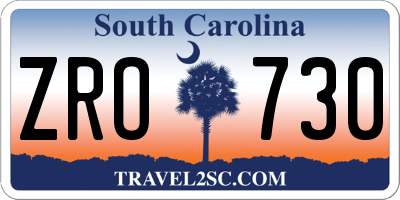 SC license plate ZRO730