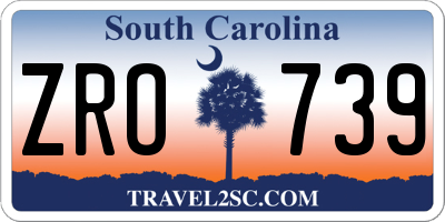 SC license plate ZRO739