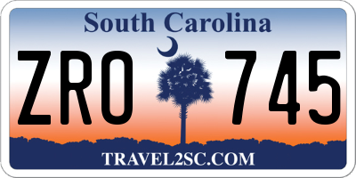 SC license plate ZRO745