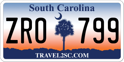 SC license plate ZRO799