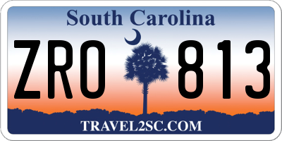 SC license plate ZRO813
