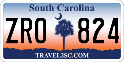 SC license plate ZRO824
