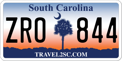 SC license plate ZRO844