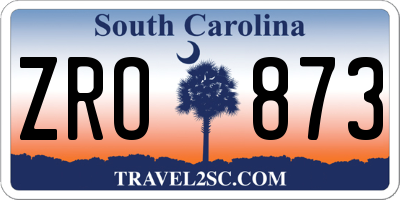SC license plate ZRO873