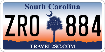 SC license plate ZRO884