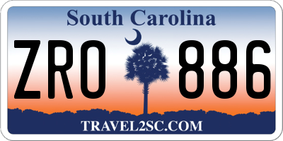 SC license plate ZRO886