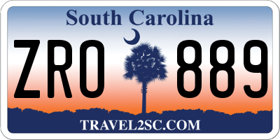 SC license plate ZRO889