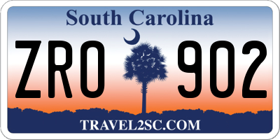 SC license plate ZRO902