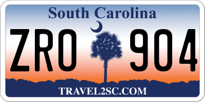 SC license plate ZRO904