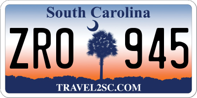 SC license plate ZRO945