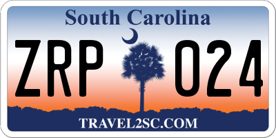 SC license plate ZRP024