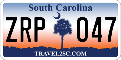 SC license plate ZRP047