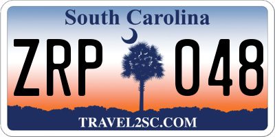 SC license plate ZRP048