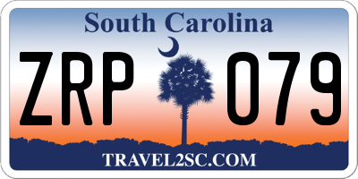 SC license plate ZRP079
