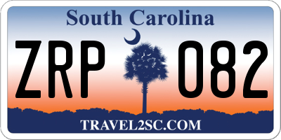 SC license plate ZRP082