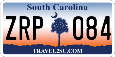 SC license plate ZRP084