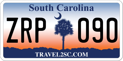 SC license plate ZRP090