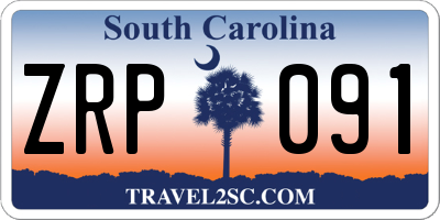 SC license plate ZRP091