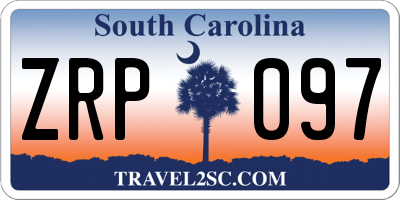 SC license plate ZRP097