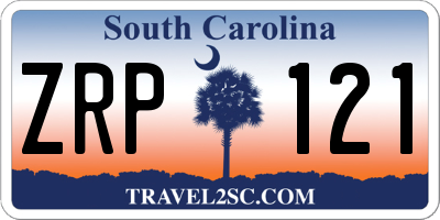 SC license plate ZRP121