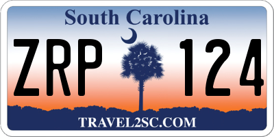 SC license plate ZRP124