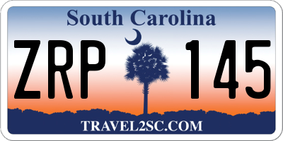 SC license plate ZRP145