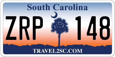 SC license plate ZRP148
