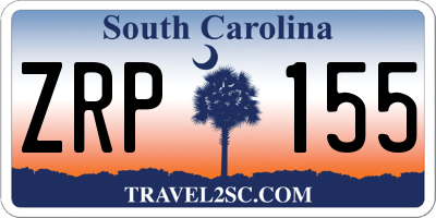 SC license plate ZRP155