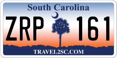 SC license plate ZRP161