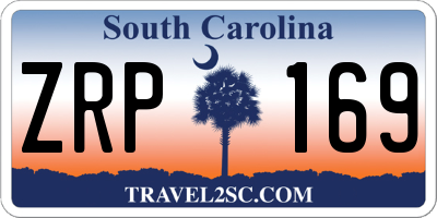 SC license plate ZRP169