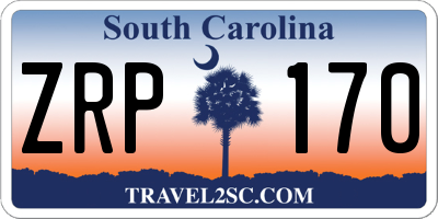 SC license plate ZRP170