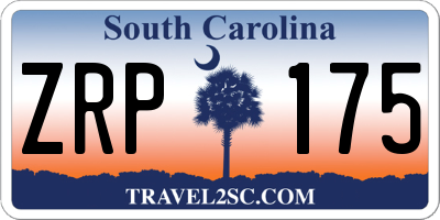 SC license plate ZRP175