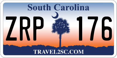 SC license plate ZRP176