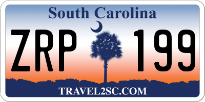 SC license plate ZRP199