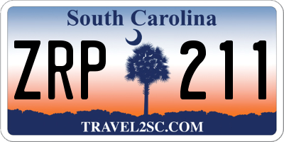 SC license plate ZRP211