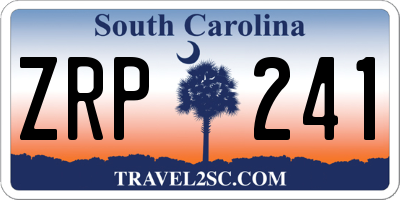 SC license plate ZRP241