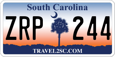 SC license plate ZRP244